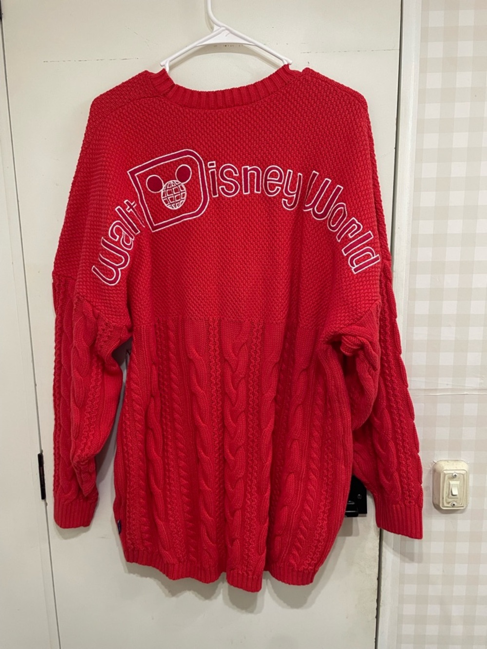 NWT Disney Spirit Jersey Cable Knit Cotton Sweater M Oversized Fit - Picture 2 of 12